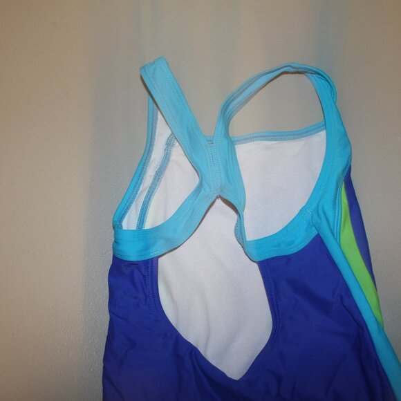 Blue 1 Pcs Speedo Swimsuit Size 10 - Picture 5 of 9